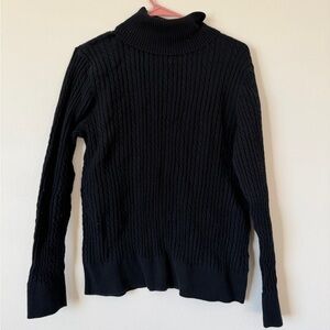 Vintage Black Ribbed Turtleneck Size XL